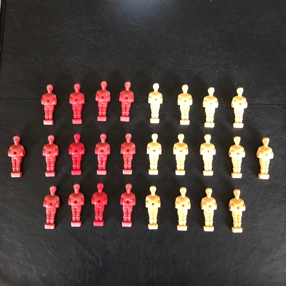 Foosball Soccer Table Games Players 4.25" (0.5" Side Holes) Replacement 26-piece - Picture 2 of 16